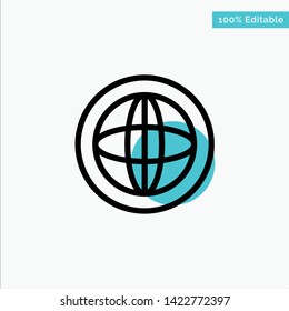 Center, Communication, Global, Help, Support turquoise highlight circle point Vector icon
