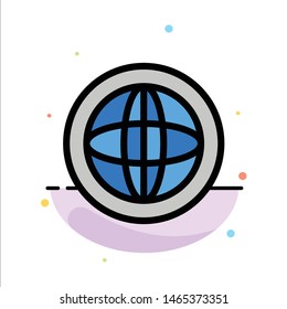 Center, Communication, Global, Help, Support Abstract Flat Color Icon Template. Vector Icon Template background