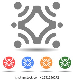 Center connection sign vector icon