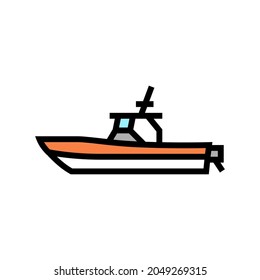 center console boat color icon vector. center console boat sign. isolated symbol illustration svg