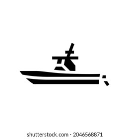 center console boat glyph icon vector. center console boat sign. isolated contour symbol black illustration svg