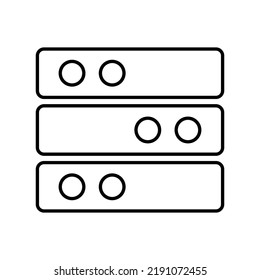 Center, data, hosting, server line icon. Outline vector.