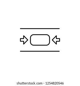 center, editorial icon. Element of editorial design icon. Thin line icon for website design and development, app development. Premium icon