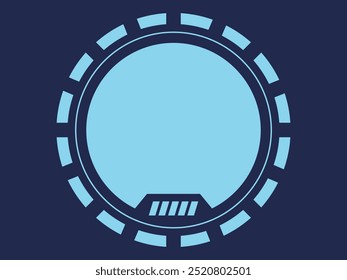 Center element abstract circle shape cyber futuristic modern concept techno design set