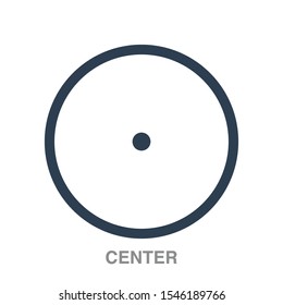 Center flat icon on white transparent background. You can be used center icon for several purposes.