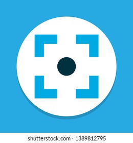 Center focus icon colored symbol. Premium quality isolated capture element in trendy style.