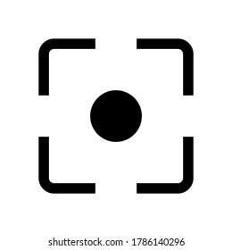 center focus icon vector isolated on white background.
