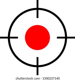 center focus target icon. Vector illustration, flat design.