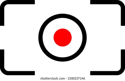 center focus target icon. Vector illustration, flat design.