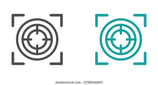 Center focus vector icons set
