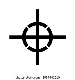 Center of gravity Simple icon on product packaging and box