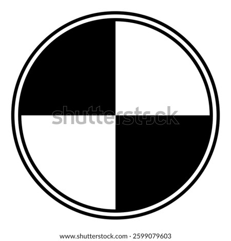 Center Of Gravity Symbol Bold Geometric Symbol in High Contrast