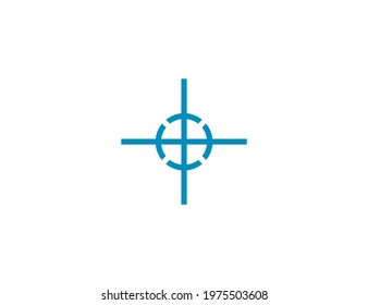 Center of gravity symbol, icon. Vector illustration.