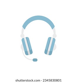 Center headset icon flat vector. Call support. Customer service isolated