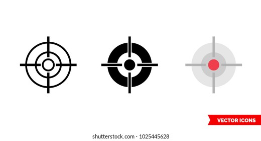 Center icon : color, black and white, outline. Isolated vector sign symbol.