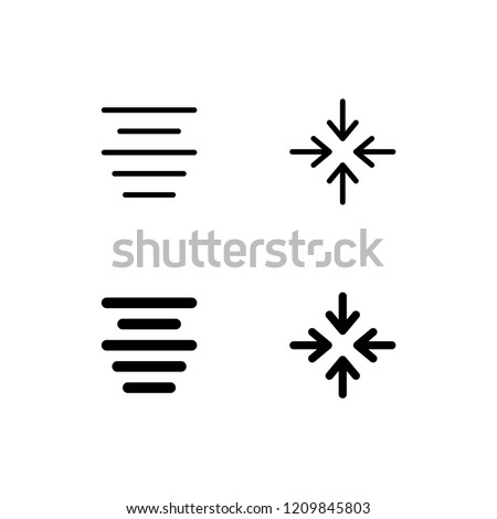 Center Icon Logo Vector Symbol. Align Icon