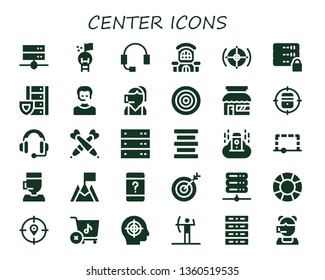Center Icon Set 32 Filled Center Stock Vector (Royalty Free) 1325113694