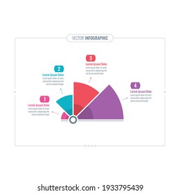 center infographic template. web, internet, annual report, magazine infographic template. four steps information template