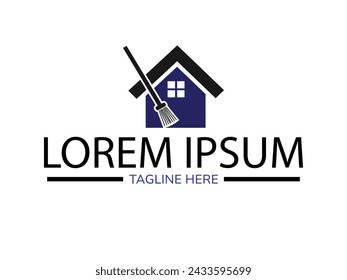 At the center of the logo is a stylized image of a sparkling clean room, the company's home icon designed with clean lines to provide cleaning solutions, conveying a sense of modernity.