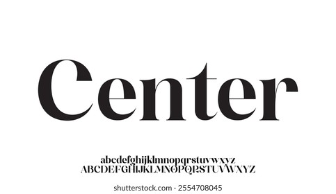 Center, luxury font alphabet logo. Typography beauty fashion elegant minimalist serif italic fonts decorative wedding vintage retro logos. vector illustration
