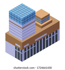 Center mall icon. Isometric of center mall vector icon for web design isolated on white background