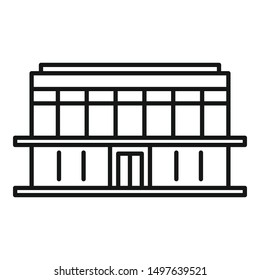Center mall icon. Outline center mall vector icon for web design isolated on white background. 