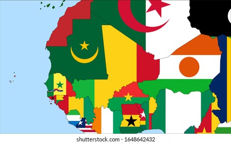 Center Map Mali Vector Maps Showing Stock Vector (Royalty Free) 1648642432