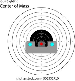 center of mass gun sighting