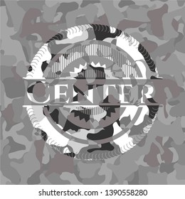 Center on grey camo texture