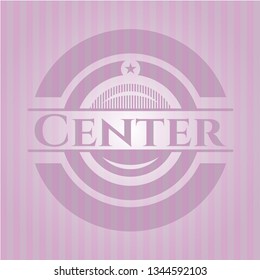 Center pink emblem. Retro