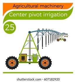 Center Pivot Irrigation. Vector Illustration