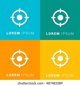 Center Point Four Color Material Designed Icon / Logo