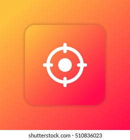 Center Point orange bright app ui/ux Icon / Logo design