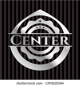 Center silvery badge or emblem. Vector Illustration. Mosaic.
