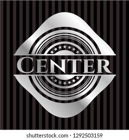 Center silvery shiny badge