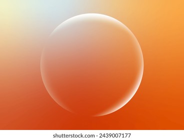 Fondo gráfico geométrico de círculo naranja de espacio central. ilustración vectorial.