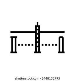 center stake croquet game line icon vector. center stake croquet game sign. isolated contour symbol black illustration