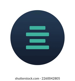Center text align icon, Flat vector illustration for web and mobile interface, EPS 10