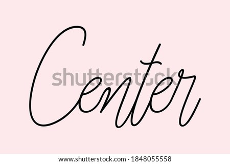 Center Typography Black Color Text On Light Pink Background  