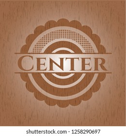 Center vintage wooden emblem