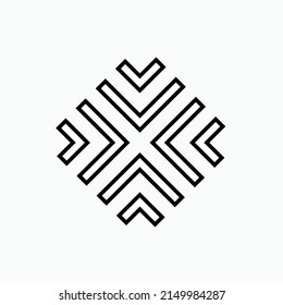 Centered Arrow Icon. Minimize Symbol - Vector.