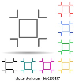 centering sign multi color style icon. Simple thin line, outline vector of web icons for ui and ux, website or mobile application