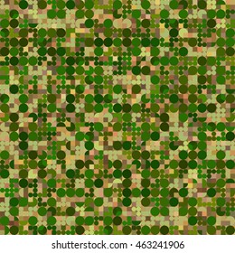 Center-pivot Irrigation Circular Fields. Agricultural Seamless Pattern. Generative Vector Texture Looking Like Aerial Or Satellite Imagery