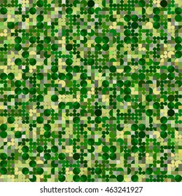 Center-pivot irrigation circular fields. Agricultural seamless pattern. Generative vector texture looking like aerial or satellite imagery svg