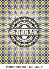Centigrade arabesque style badge. arabic decoration.