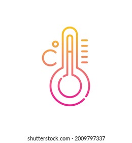 Centigrade vector gradient icon style illustration. EPS 10 file 