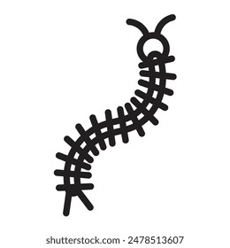 Centiipede Vector Line Icon Design