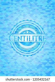 Centilitre light blue mosaic emblem