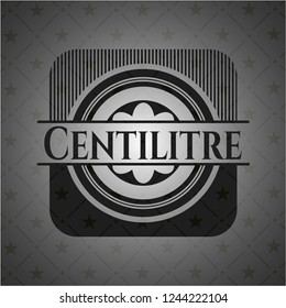 Centilitre realistic black emblem
