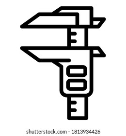 Centimeter caliper icon. Outline centimeter caliper vector icon for web design isolated on white background
